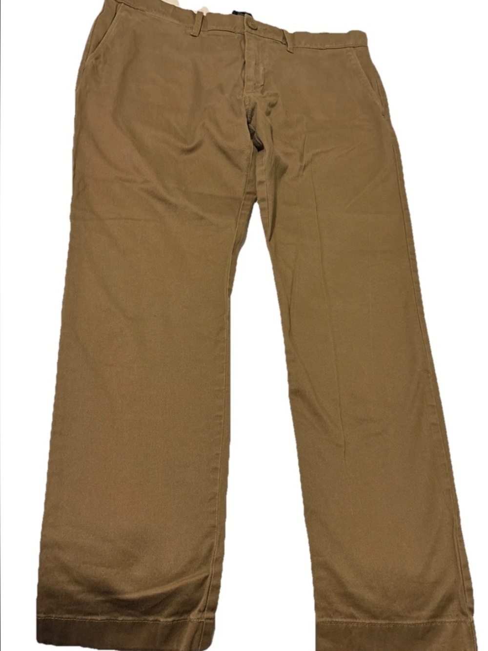 J. Crew Men's 484 Slim Cognac Brown Stretch Straight-Leg Chinos